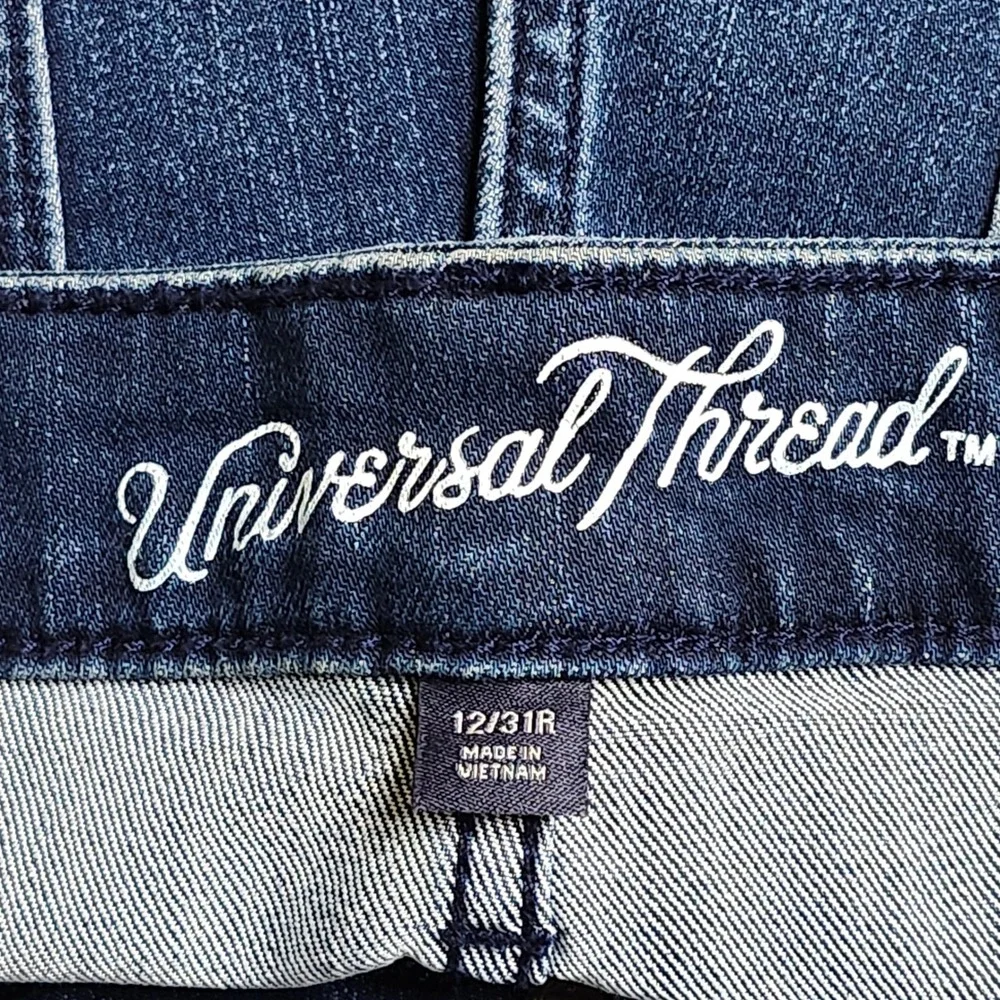 Universal Thread Skinny Jeans‎ Womens 12 12/31 Dark Blue Denim Mid Rise NWT New